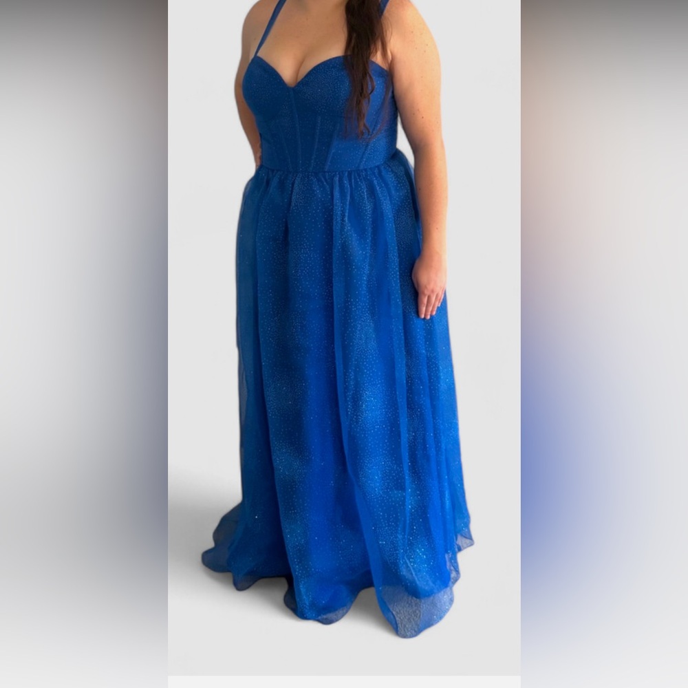 Sparkling Cobalt Blue Maxi Skirt — Elegant Prom & Occasion Wear